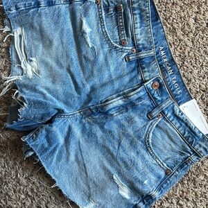 American Eagle Outfitters Distressed Blue Jean Shorts
